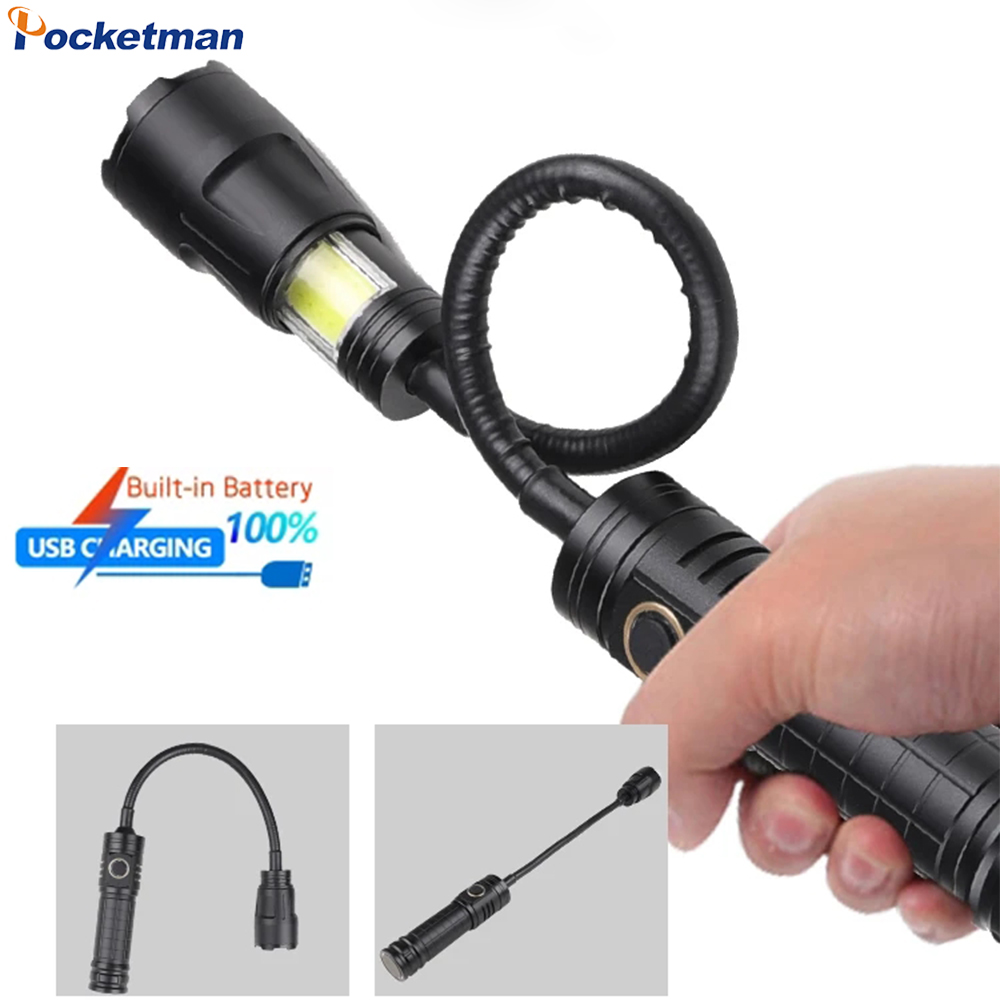 Power Outage Light - USB Rechargeable XHP50 LED Flashlight Flexible
