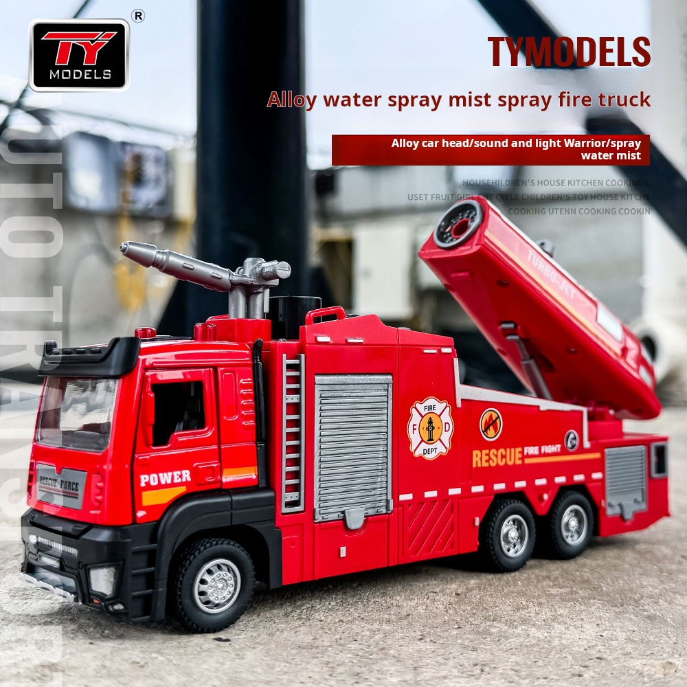 New Alloy Fire Truck Toy Large - огляд і ціна Fire Escape Ladder