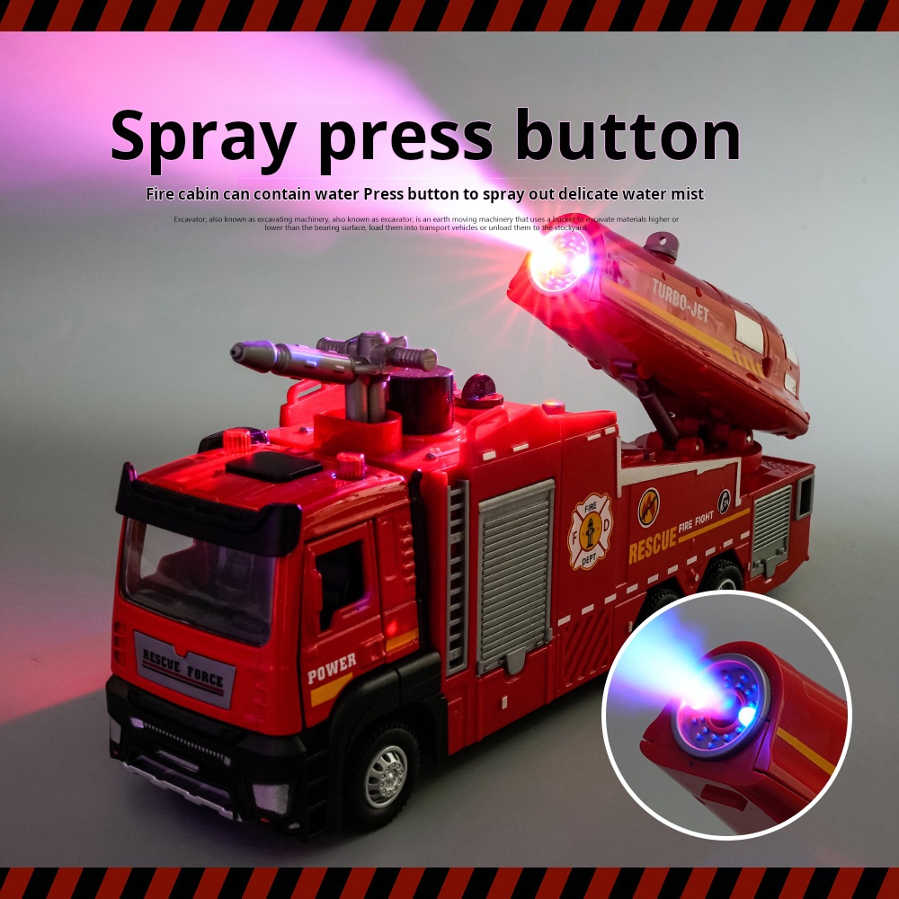 New Alloy Fire Truck Toy Large - огляд і ціна Fire Escape Ladder