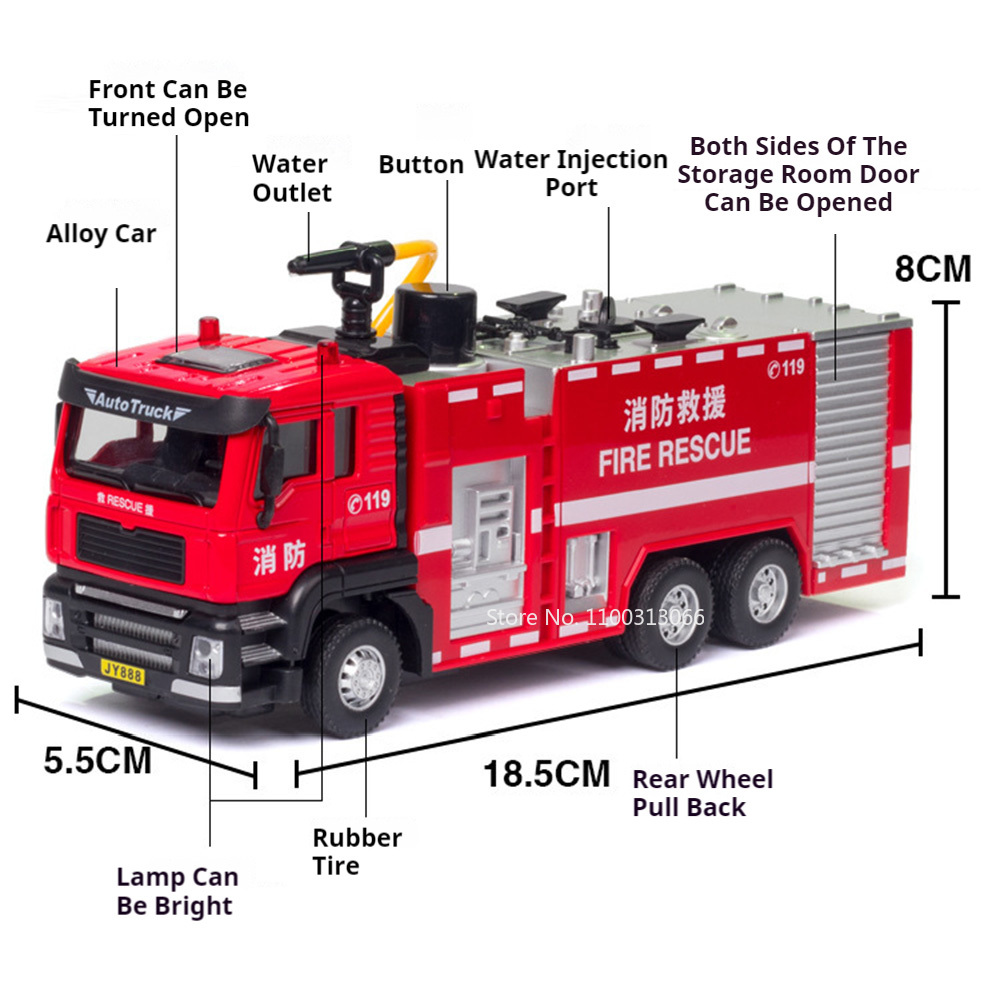 1/50 Ladder Fire Engine Car Mo - огляд і ціна Fire Escape Ladder